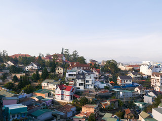 panoramic view of the old city.dalat vietnam