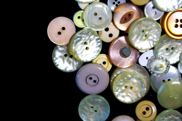 A Collection of Multicolour Different Size Buttons 