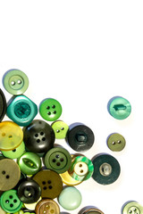 A Collection of Multicolour GreenDifferent Size Buttons 