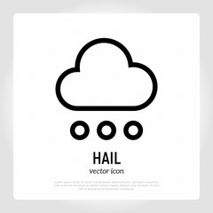 Hail icon. Weather symbol in flat style. Modern vector illustration.