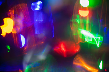 Multicolor bright festive lights abstract