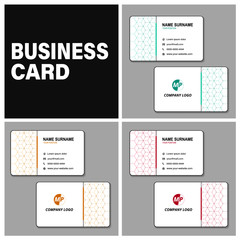 Business card design vector simple identity