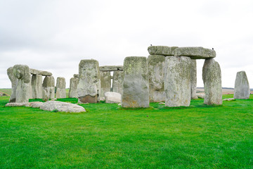 Stonehenge with Blue Sky in the background in England.