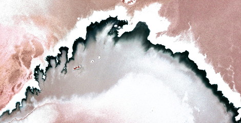 nuclear,  abstract photography of the deserts of Africa from the air, aerial view of desert...