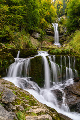 Giessbach waterfalls in autumn, interlaken, Switzerland.