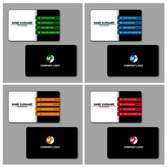 Business card design vector simple identity