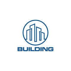 Obraz premium Building Construction Real Estate Logo Template Vector Icon