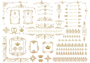 set of vintage design elements