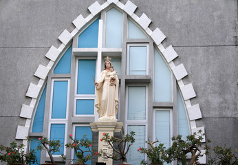 Vietnam, Nha Trang - December 11, 2019-Bac Thanh Church In the center of Nha Trang.