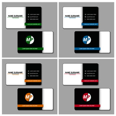 Fototapeta na wymiar Business card design vector simple identity