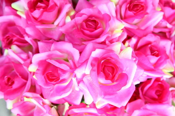 decoration artificial flowers, pink roses