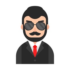 Muslim avatar vector, Muslim people flat icon