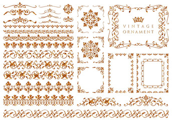 set of vintage design elements