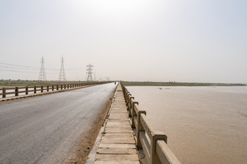 Fototapeta na wymiar Larkana Khairpur Road Indus River 111