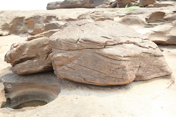 Rock holes Stone View Sam-Pan-Bok Grand Canyon in thailand