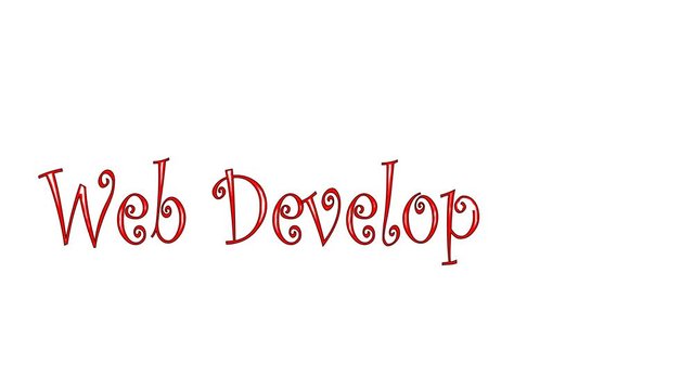 Web Development, concept words drawing on white board.