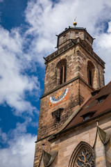 St Georges Minster belfry Dinkelsbuhl Central Franconia Bavaria Germany