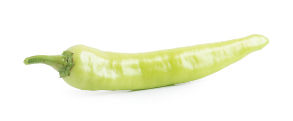 Banana Peppers on White Background