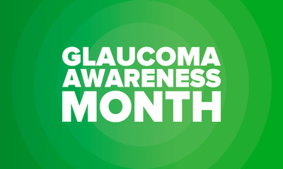 Fototapeta premium Glaucoma Awareness Month. Celebrate annual in January. Vision problems. Save your eyes. Prevention and protection. Green ribbon. Medical healthcare concept. Poster, banner and background. Vector