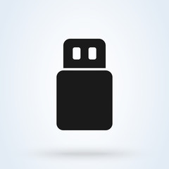 usb flash drive. Simple modern icon design illustration.