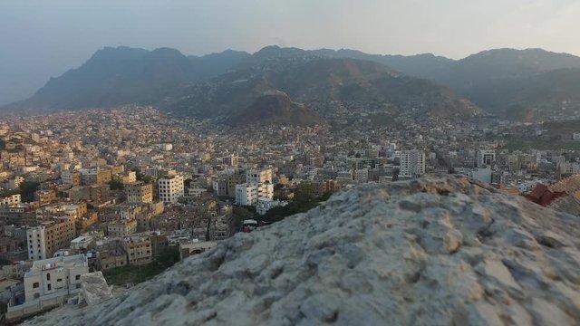  Scene for the center of the Taiz City, Yemen 