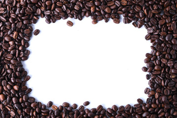  Coffee beans isolated on white background