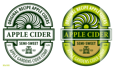 Apple cider label template - 311731946