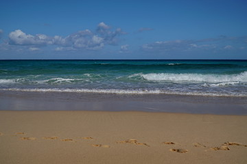 Fototapeta na wymiar Fuerteventura, Spain, Beach, Surf