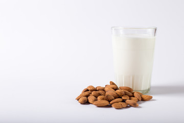 glass of almond milk
