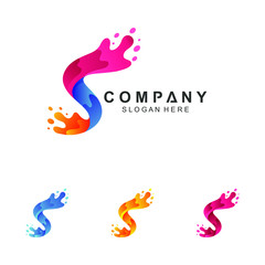 Letter S Splash Logo Design