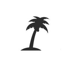silhouette of palm tree on white background