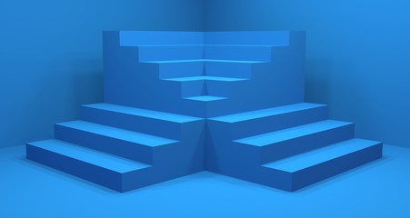 Naklejka premium Geometry 3D Depth Background 3D Rendering