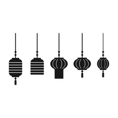 Chinese lantern. Design creative concept lantern of chinese festival celebration flat design.