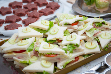 appetizers in the foreground, New Year's Eve dinner, Italian cuisine