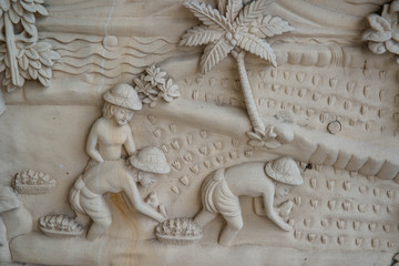 A beautiful view of statue in temple, Bali, Indonesia.