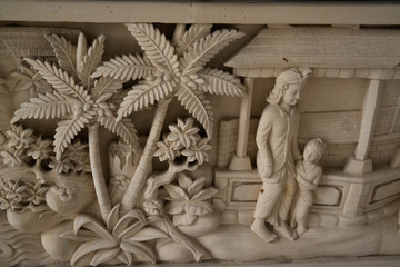 Fototapeta premium A beautiful view of statue in temple, Bali, Indonesia.