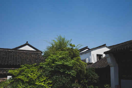 Traditional Houses Near Grand Canal In Hangzhou, China