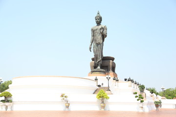 Obraz premium Big black buddha statue.