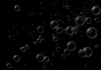 White bubble on black background 03