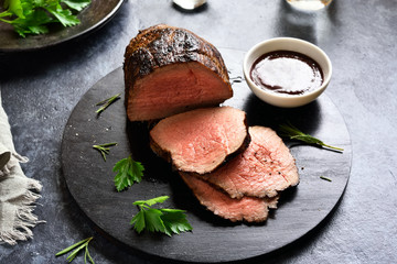 Sliced grilled beef