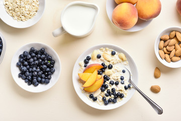 Oatmeal porridge in bowl