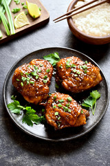 Grilled chicken thighs