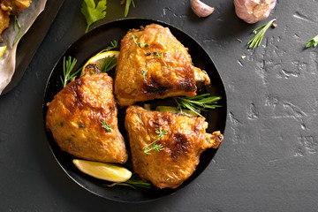 Grilled chicken thighs