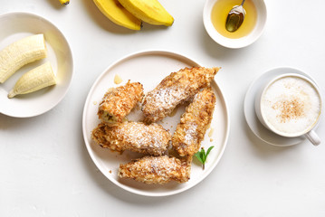 Deep fried bananas