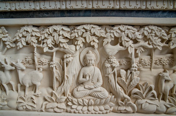 A beautiful view of statue in temple in Bali, Indonesia.
