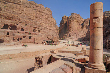 Jordan , Petra  travel destination  and one of seven wonders and UNESCO World Heritage site