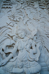 A beautiful view of statue in temple, Bali, Indonesia.