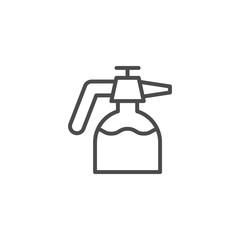 Garden sprayer for water line outline icon
