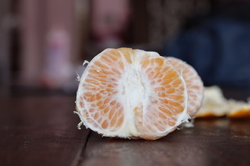 Fresh Orange fruits isolated on white background