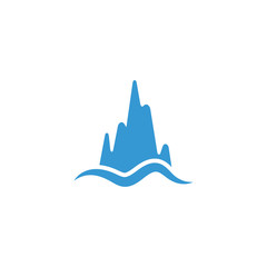 Ice berg Logo Template vector symbol